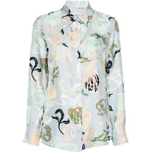 Lanvin, Dames, Blouses & Shirts, Veelkleurig, Maat: XS Zijde,