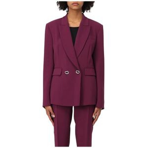 Pinko, Dames, Jassen, Rood, Maat: XS Leer,