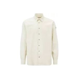 Moncler Corduroy Overhemd, Off-White, Klassieke Stijl , White , Heren , Maat: M