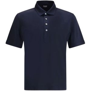 Zegna, Heren, Tops, Blauw, Maat: L Katoen,