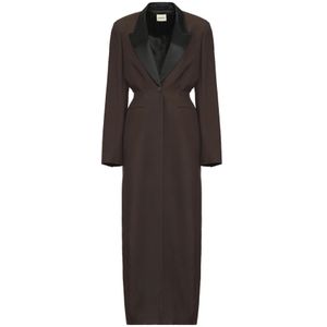 Khaite, Dames, Mantels, Bruin, Maat: 2XS Leer,