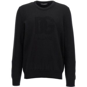 Dolce & Gabbana, Heren, Truien, Zwart, Maat: L Wol,