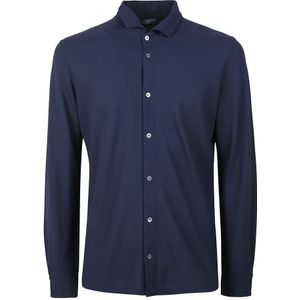 Zanone, Heren, Overhemden, Blauw, Maat: 4XL Katoen,