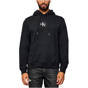 Calvin Klein Jeans, Heren, Sweatshirts & Hoodies, Zwart, Maat: L Katoen,