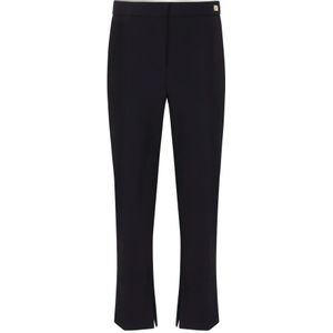 Elisabetta Franchi, Dames, Broeken, Zwart, Maat: M