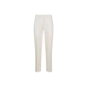 Pinko Witte Cropped Broek, Cigarette Fit , White , Dames , Maat: S