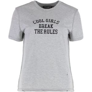 Dolce & Gabbana, Dames, Tops, Grijs, Maat: XS Jersey,