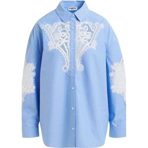 Essentiel Antwerp, Dames, Blouses & Shirts, Blauw, Maat: M Katoen,