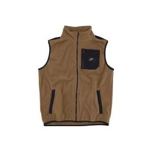 Nike Therma-Fit Polar Fleece Vest voor heren , Brown , Heren , Maat: XL