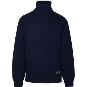 A.p.c., Heren, Truien, Blauw, Maat: L Wol,