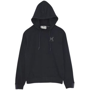 John Richmond, Heren, Sweatshirts & Hoodies, Blauw, Maat: XL Katoen,