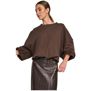 March23, Dames, Sweatshirts & Hoodies, Bruin, Maat: S Katoen,