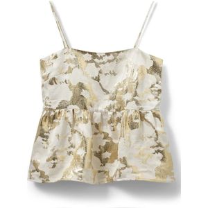 Sofie Schnoor - Off White Metallic Detail Top - Veelkleurig - Dames - Polyester