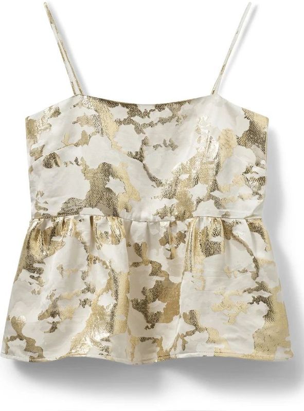 Sofie Schnoor - Off White Metallic Detail Top - Veelkleurig - Dames - Polyester