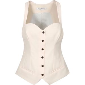 Philosophy di Lorenzo Serafini, Dames, Tops, Beige, Maat: XS Katoen,