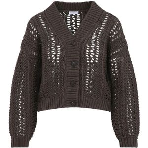 Brunello Cucinelli, Dames, Truien, Bruin, Maat: M Katoen,