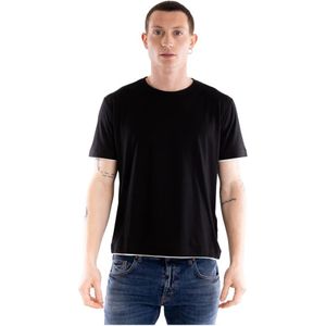 Paolo Pecora, Heren, Tops, Zwart, Maat: L