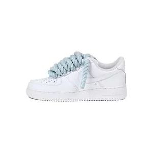 Nike Baby Blue Custom Touw Veters Upgrade , White , Heren , Maat: 37 1/2 EU