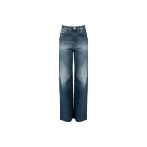 Pinko Klassieke hoog getailleerde versleten jeans , Blue , Dames , Maat: W29