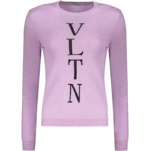 Valentino Garavani, Dames, Truien, Paars, Maat: S Wol,