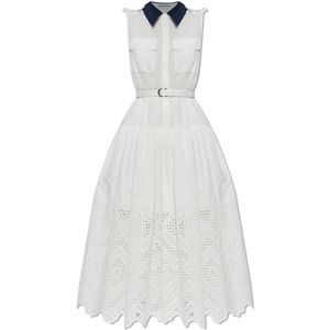 Self Portrait, Dames, Jurken, Wit, Maat: L Katoen,