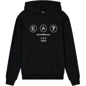Emporio Armani Ea7, Heren, Sweatshirts & Hoodies, Zwart, Maat: S