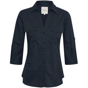 Part Two, Dames, Blouses & Shirts, Blauw, Maat: 2XS Katoen,