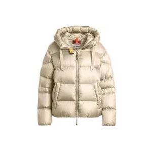 Parajumpers Dames Puffer Jas met Capuchon , Beige , Heren , Maat: XL