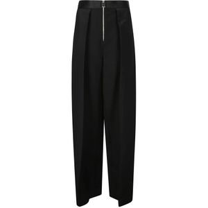 Khaite, Dames, Broeken, Zwart, Maat: S Viscose,