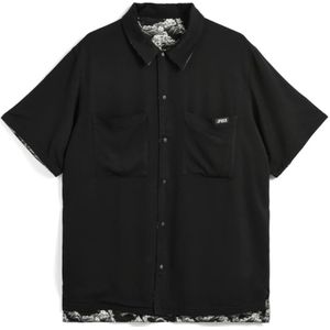 Taion, Heren, Overhemden, Zwart, Maat: L