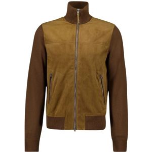 Tom Ford, Heren, Jassen, Bruin, Maat: 2XL Suède,