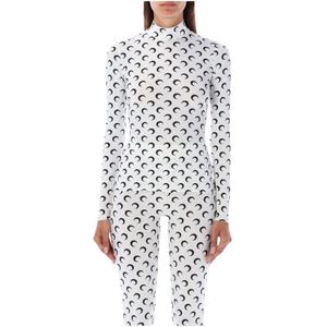 Marine Serre, Dames, Tops, Wit, Maat: XS Polyamide,