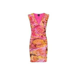 Pinko Zeefdruk Tule Overlay Jurk , Multicolor , Dames , Maat: XS