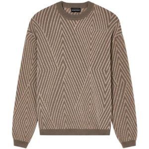 Emporio Armani, Heren, Truien, Bruin, Maat: S Wol,