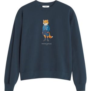 Maison Kitsuné, Dames, Sweatshirts & Hoodies, Blauw, Maat: L Katoen,