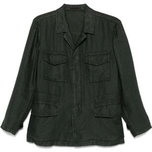 Boglioli, Heren, Jassen, Groen, Maat: S Linnen,