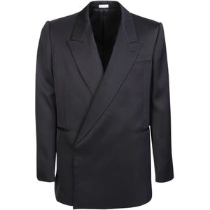 Alexander McQueen, Heren, Pakken, Zwart, Maat: M Wol,