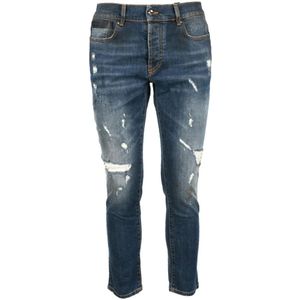 Costume National, Heren, Jeans, Blauw, Maat: W34 Katoen,