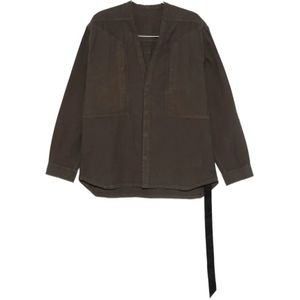 Rick Owens, Heren, Blouses & Shirts, Bruin, Maat: M