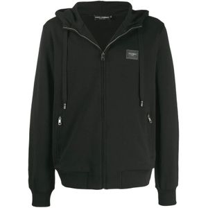 Dolce & Gabbana, Heren, Sweatshirts & Hoodies, Zwart, Maat: S Jersey,
