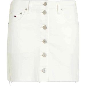 Tommy Jeans, Dames, Rokken, Wit, Maat: W29 Denim,