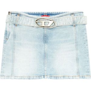 Diesel - Denim Mini Rok - Lichtblauw - Denim - Zakloos Silhouet
