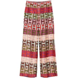 Lorena Antoniazzi, Dames, Broeken, Veelkleurig, Maat: L Zijde,