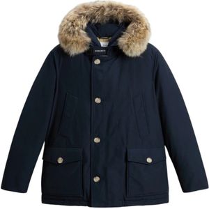 Woolrich, Heren, Jassen, Blauw, Maat: XL Katoen,