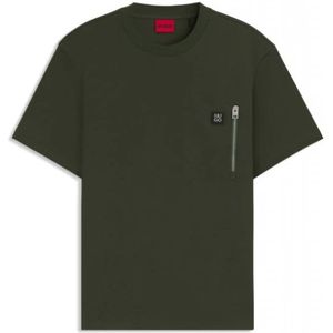 Hugo, Heren, Tops, Groen, Maat: S Katoen,