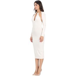 Elisabetta Franchi, Dames, Jurken, Wit, Maat: XS