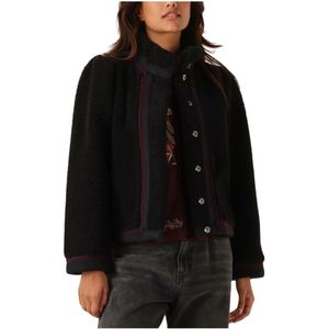 Antik Batik, Dames, Jassen, Zwart, Maat: XS Leer,