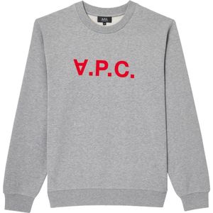 A.p.c., Heren, Sweatshirts & Hoodies, Grijs, Maat: XL Velours,