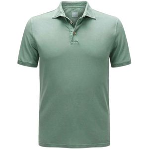 Fedeli - Groen Polo Shirt - Katoen - Korte Mouwen - Regular Fit