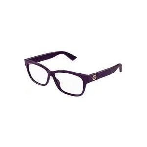 Gucci Burgundy Brillenmontuur , Purple , unisex , Maat: 55 MM